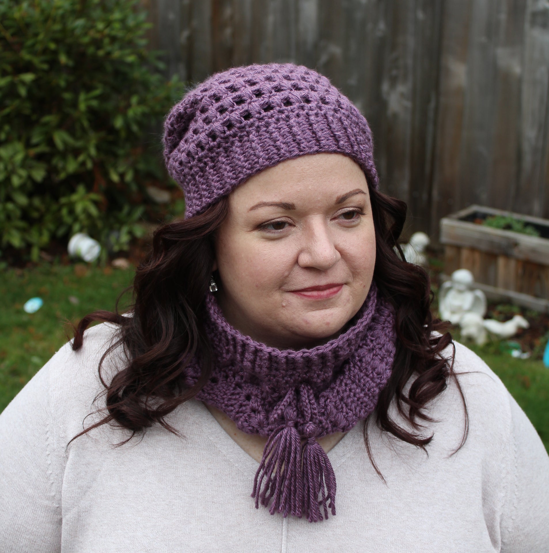 Cascade Slouch & Cascade Motif Cowl