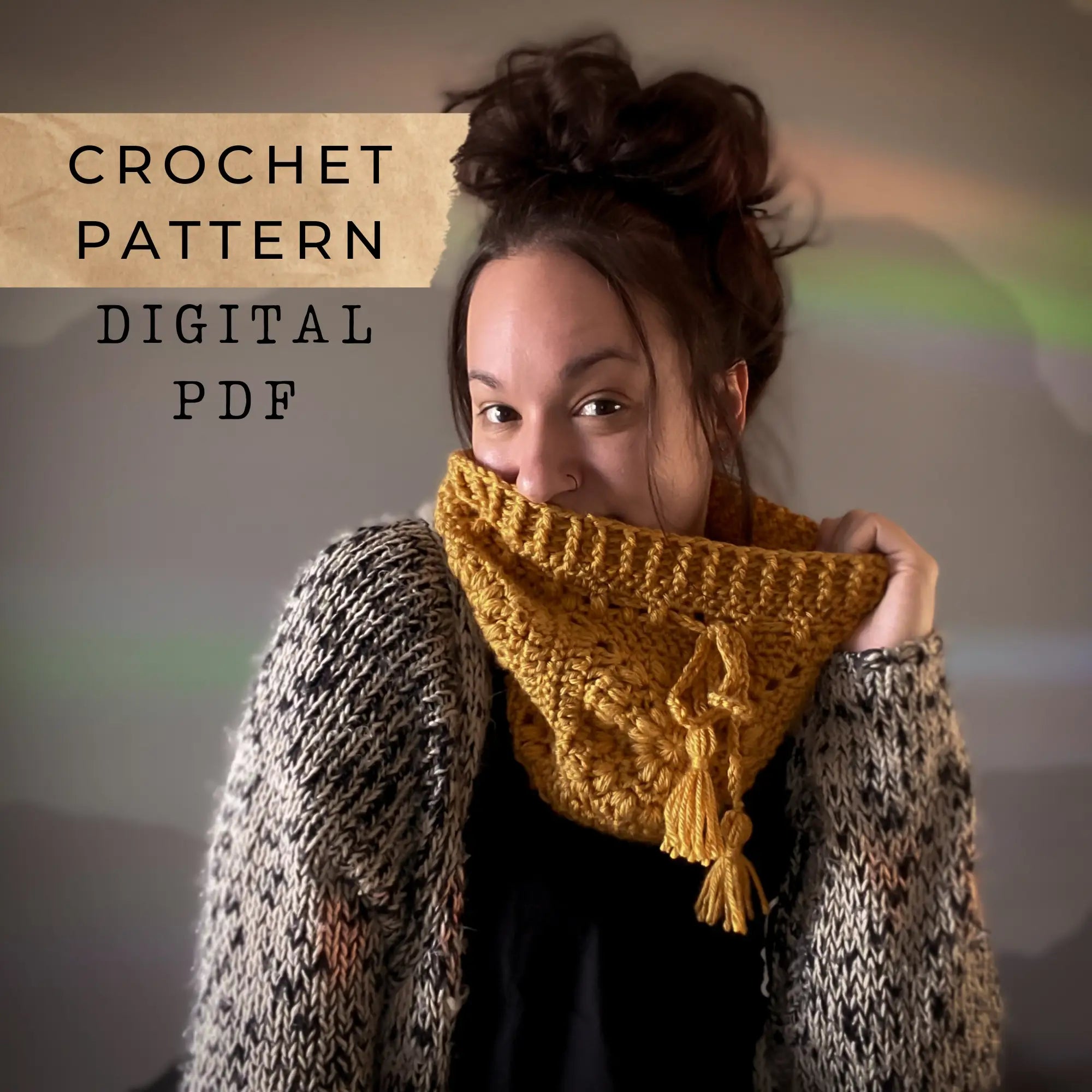 Cascade Motif Cowl Crochet Pattern
