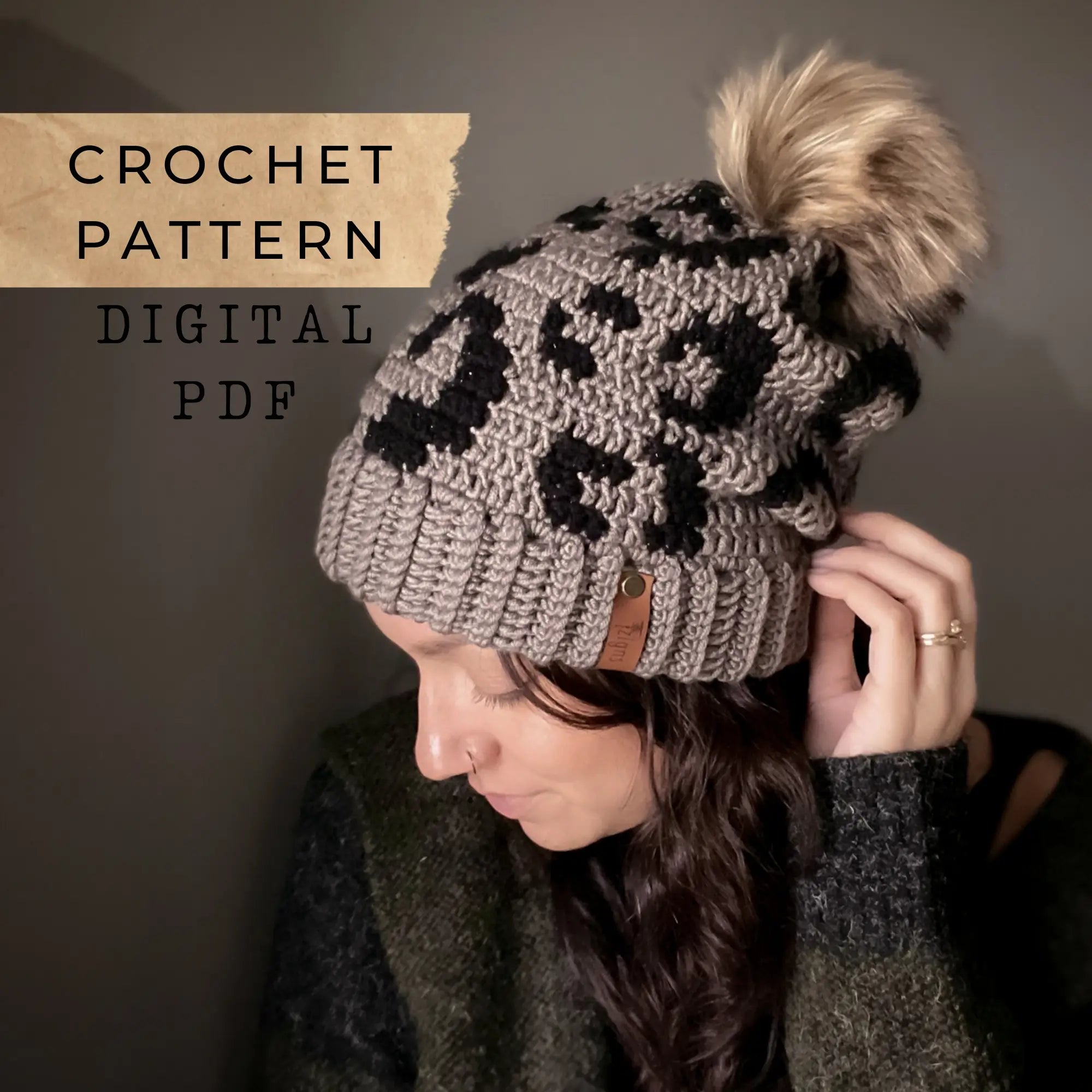 Leopard Slouch Crochet Pattern