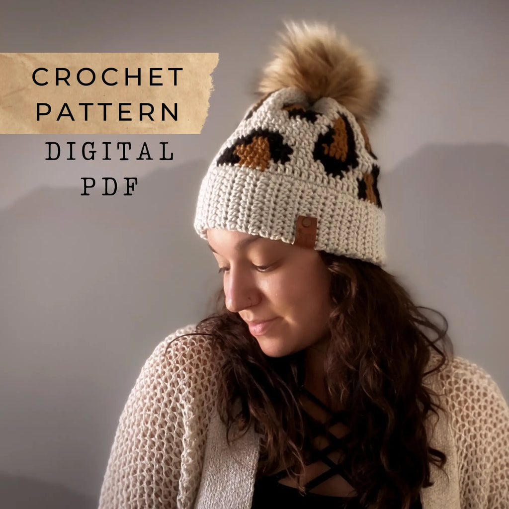 Leopard Beanie Crochet Pattern