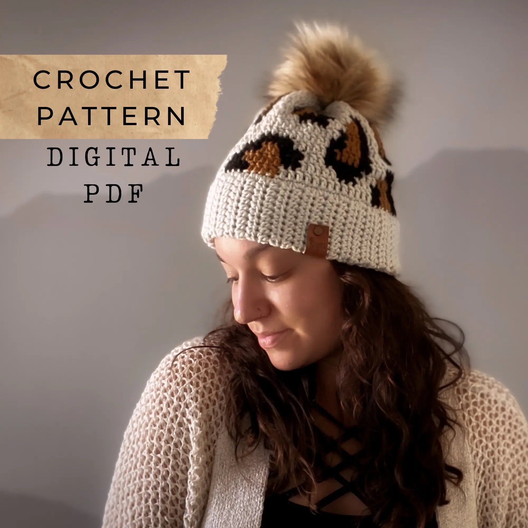 Leopard Beanie Crochet Pattern
