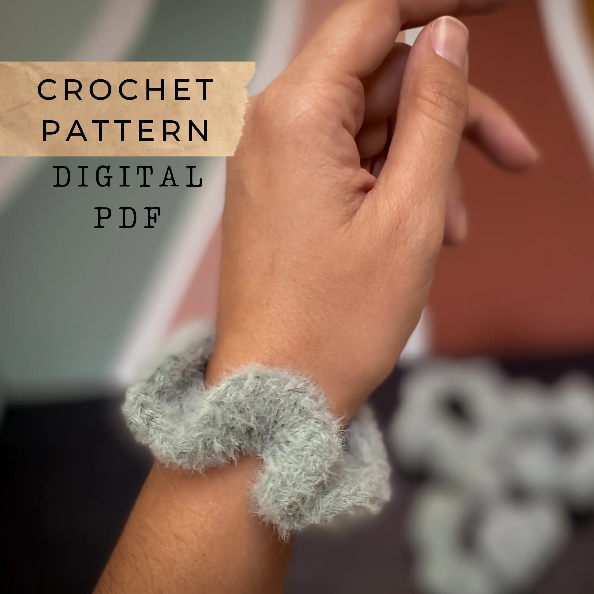 Fuzzy Scrunchie Crochet Pattern