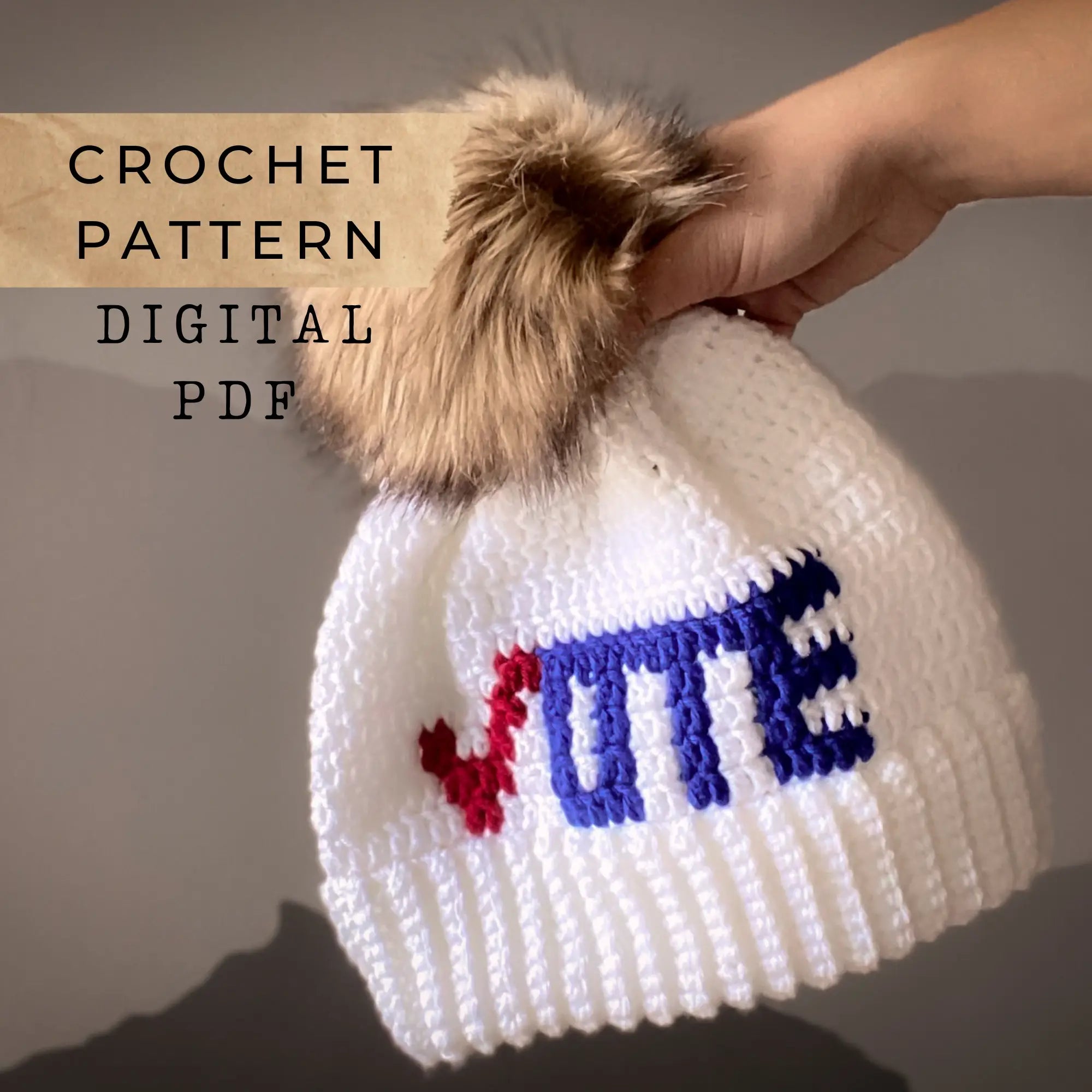 Vote Beanie Crochet Pattern