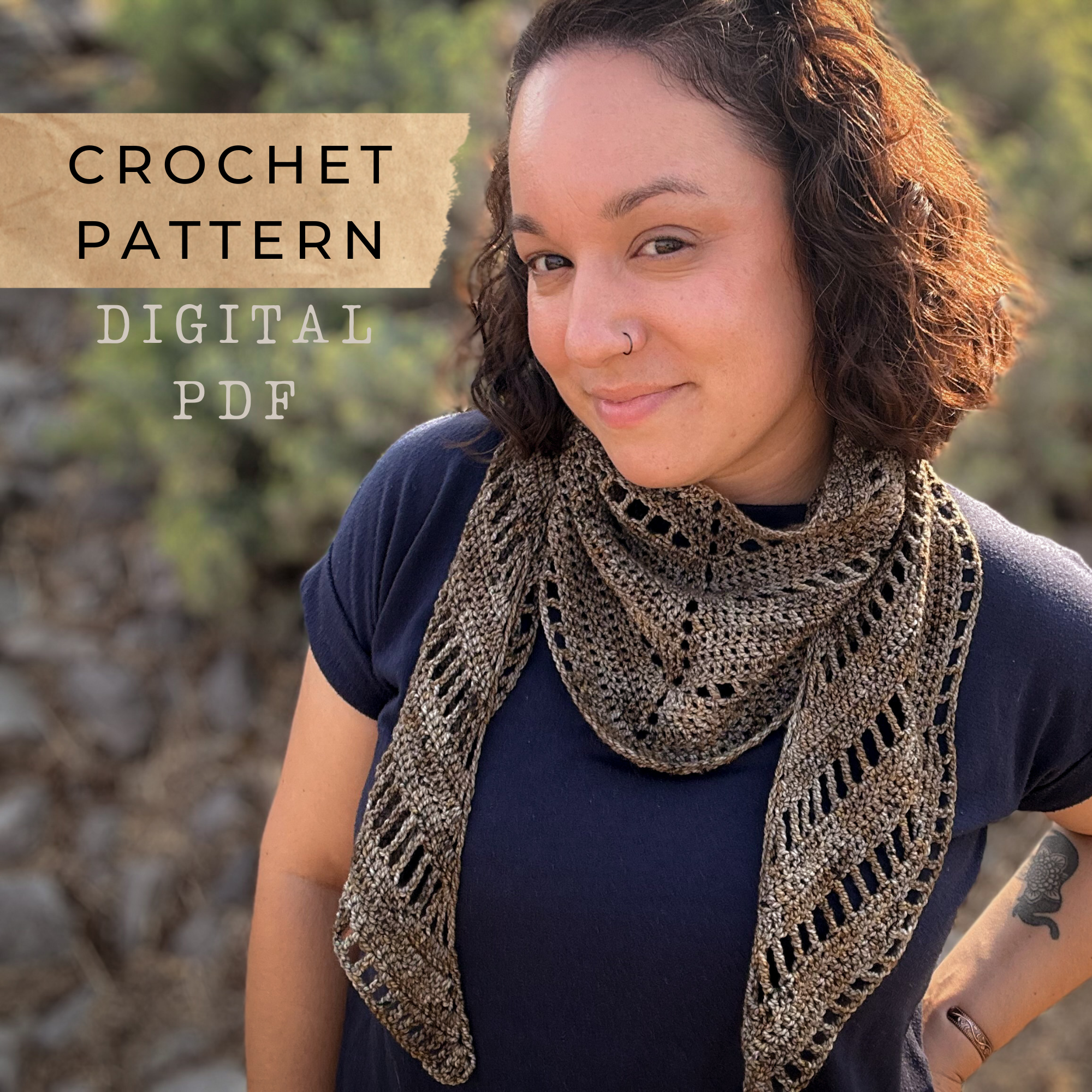 Maple Wing Scarf Crochet Pattern