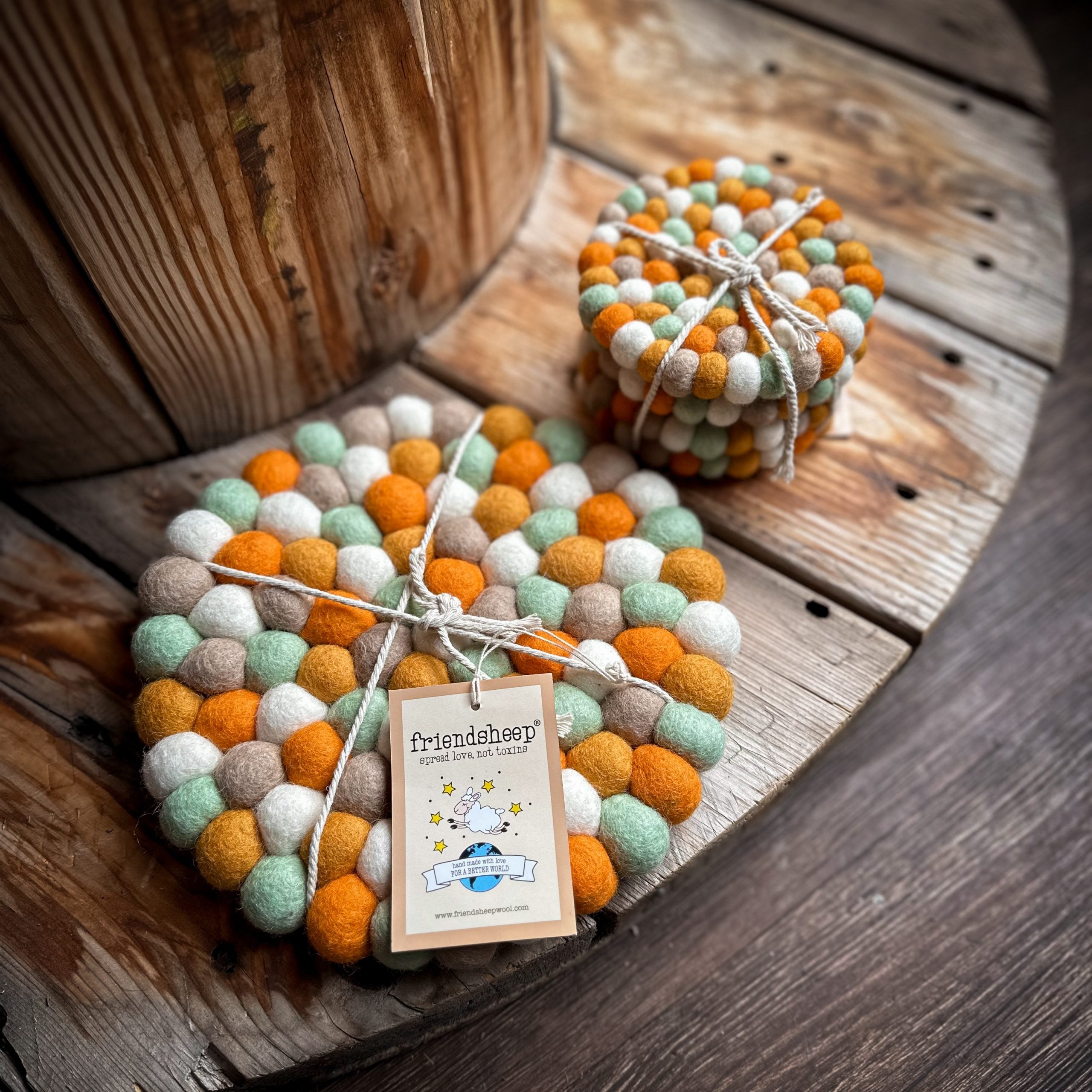 Eco Trivet & Coasters by Friendsheep | Pumpkin Patch