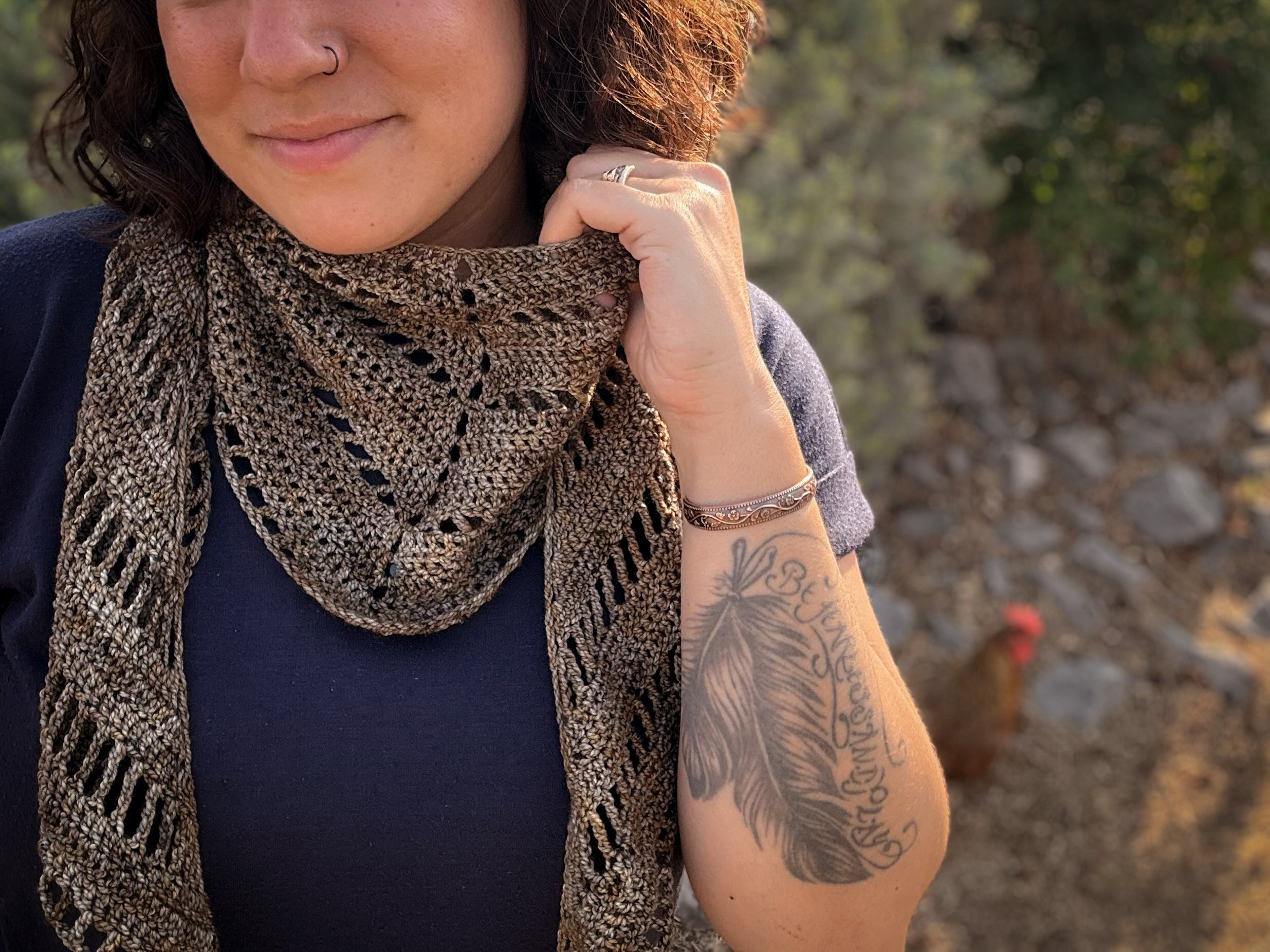 Maple Wing Scarf Crochet Pattern