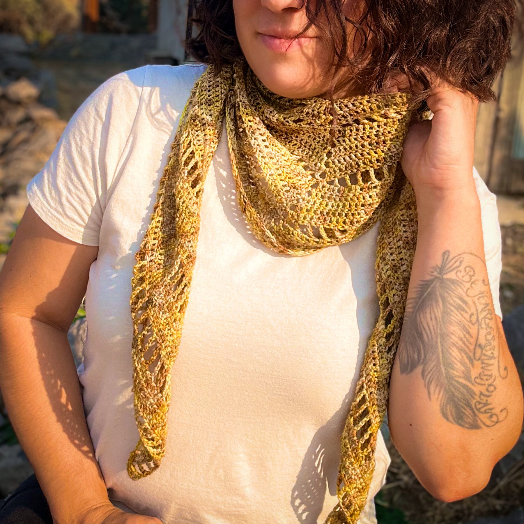 Maple Wing Scarf Crochet Pattern