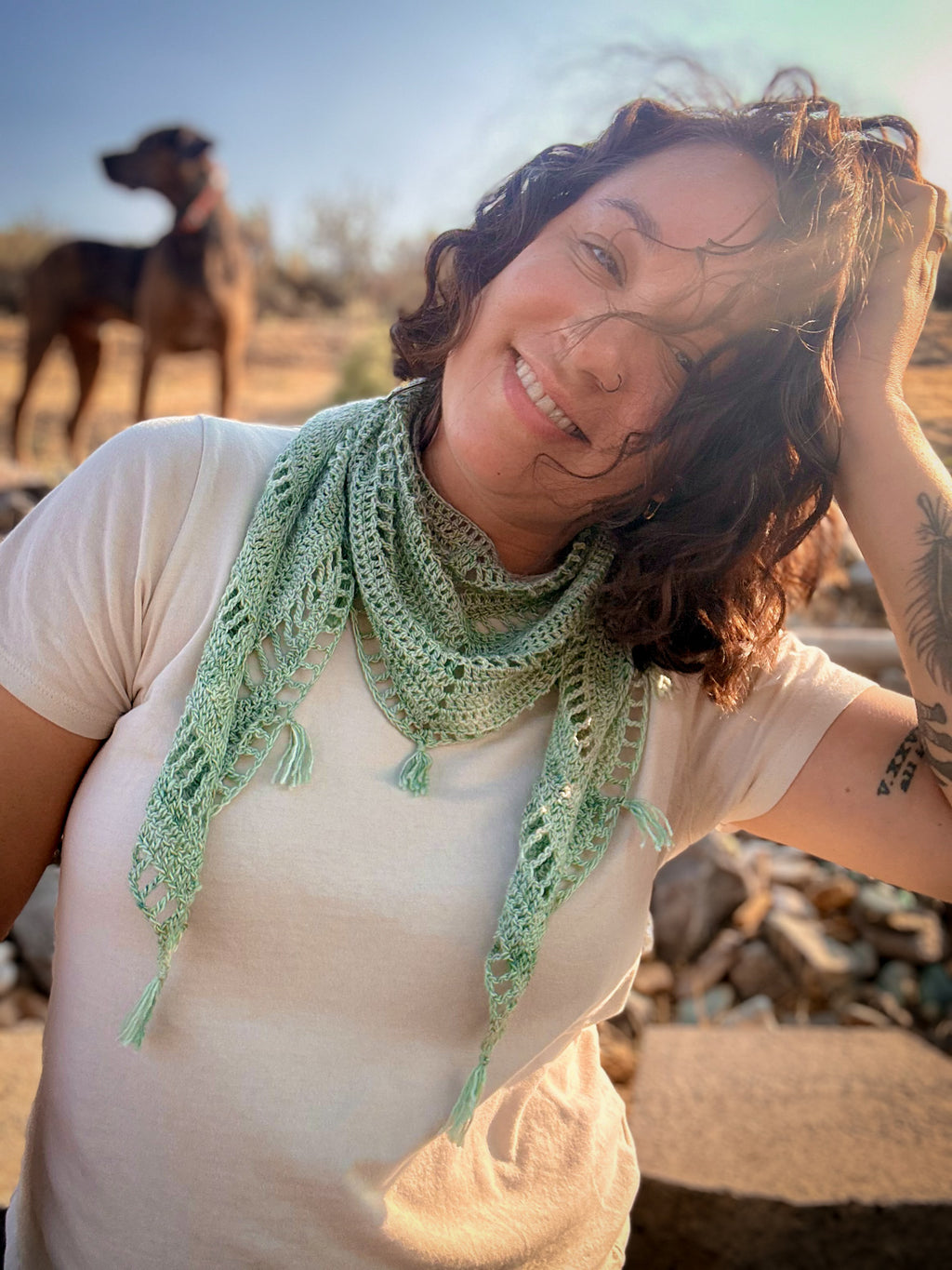 Maple Wing Scarf Crochet Pattern