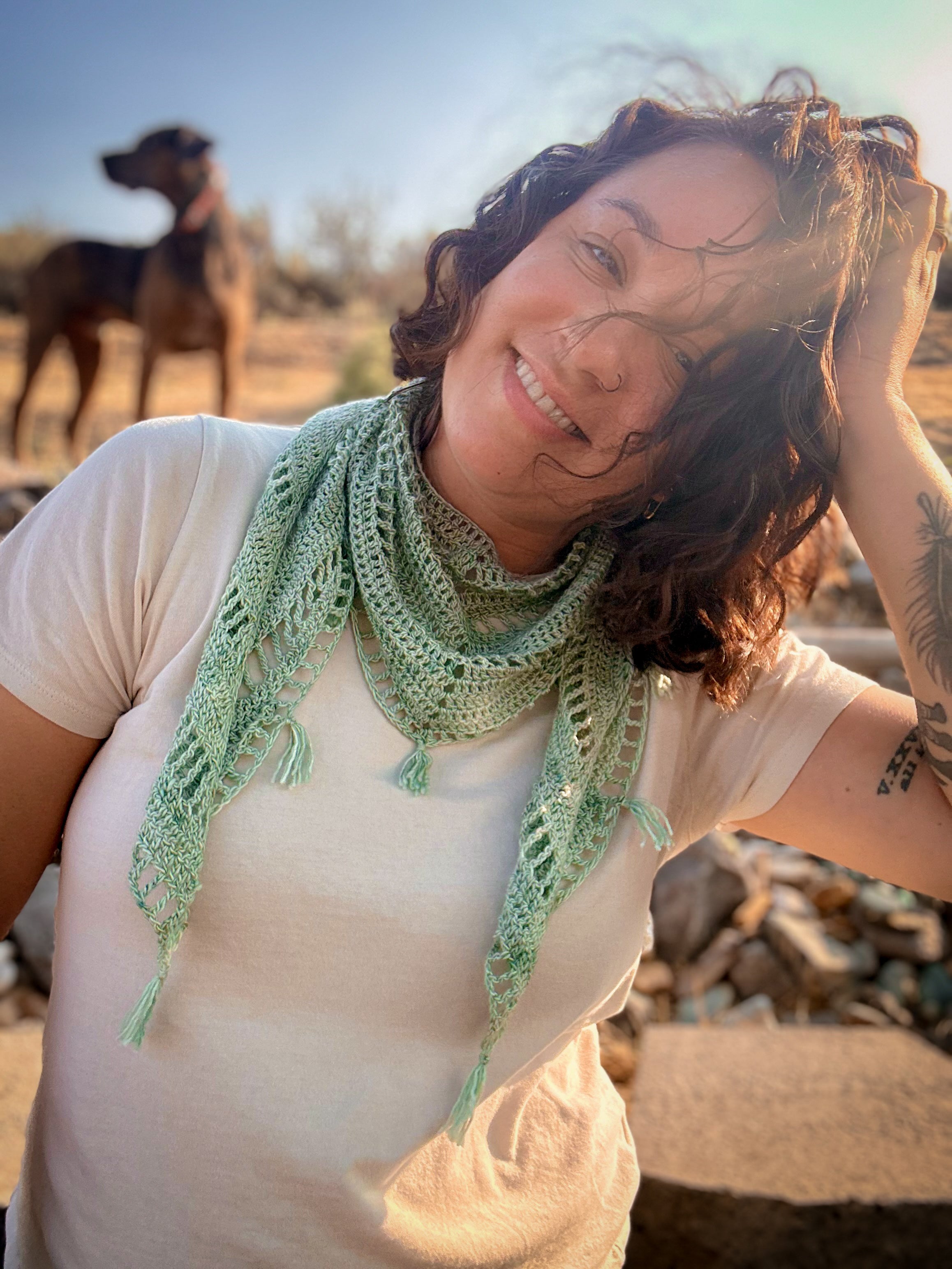 Maple Wing Scarf Crochet Pattern