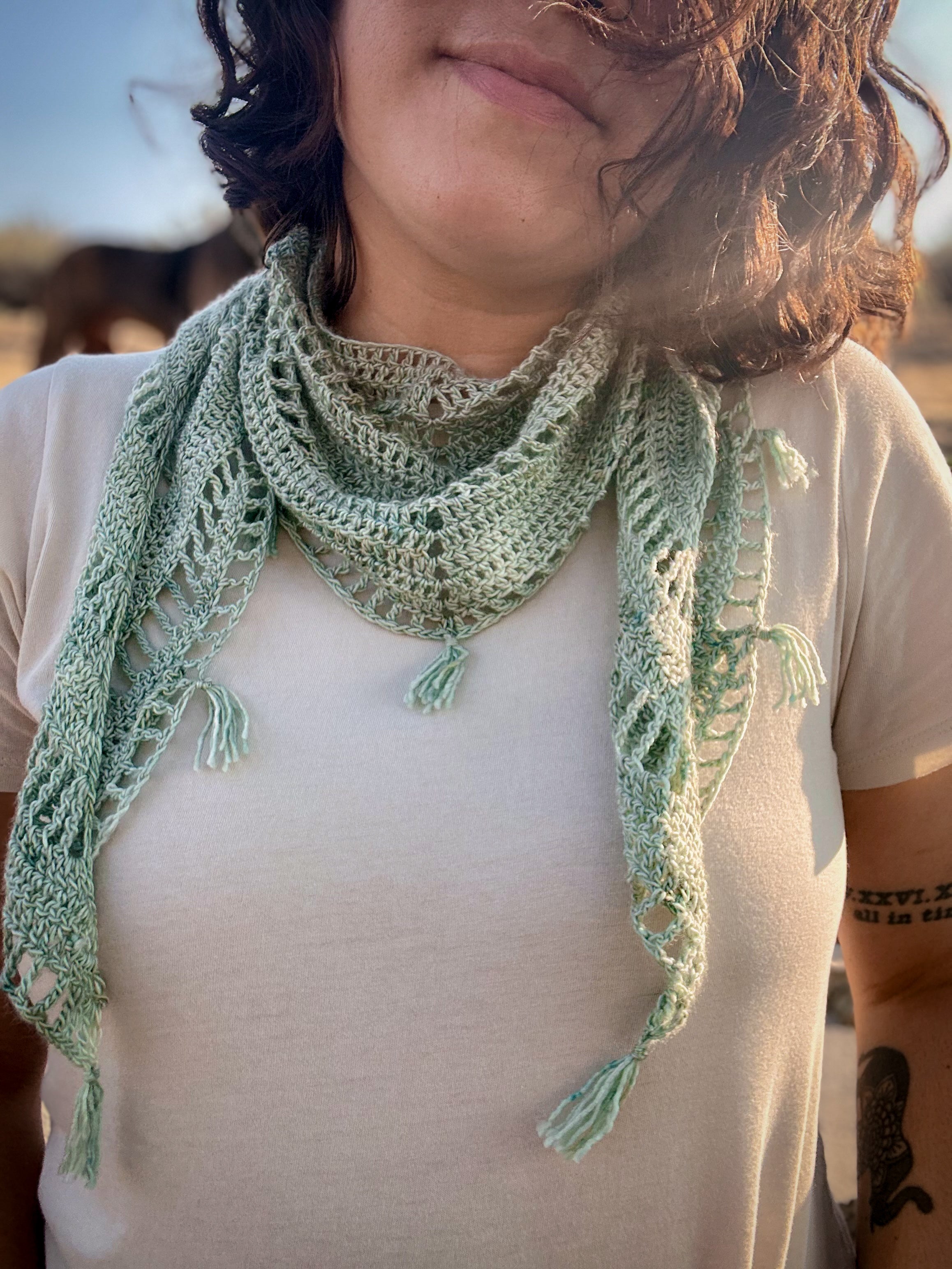 Maple Wing Scarf Crochet Pattern